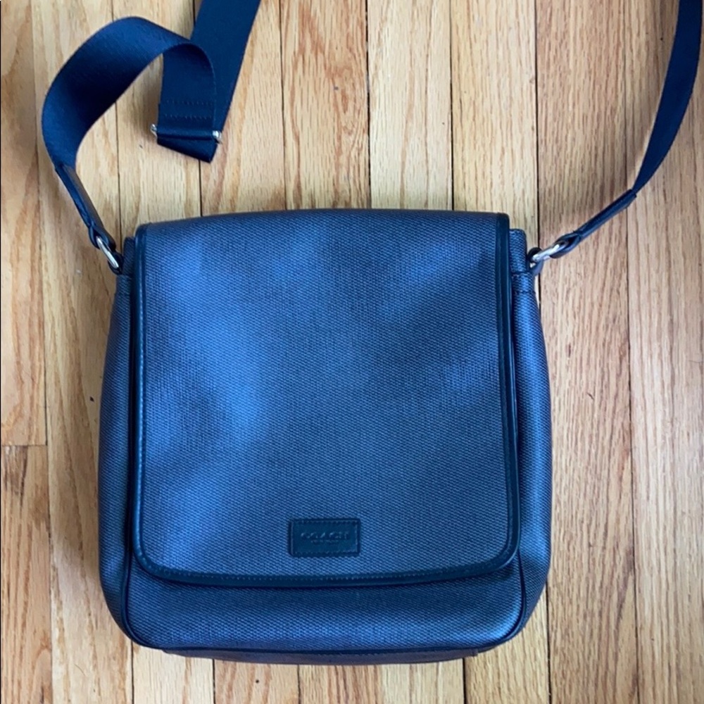 Coach charcoal over shoulder crossbody